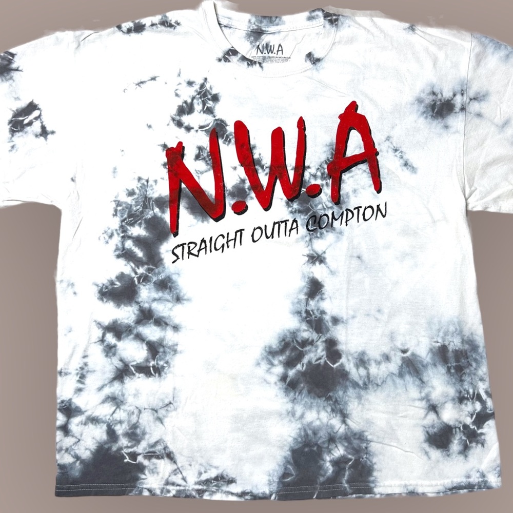 NWOT NWA Official Straight Outta Compton Tie Dye Graphic T-Shirt Unisex Sz L
